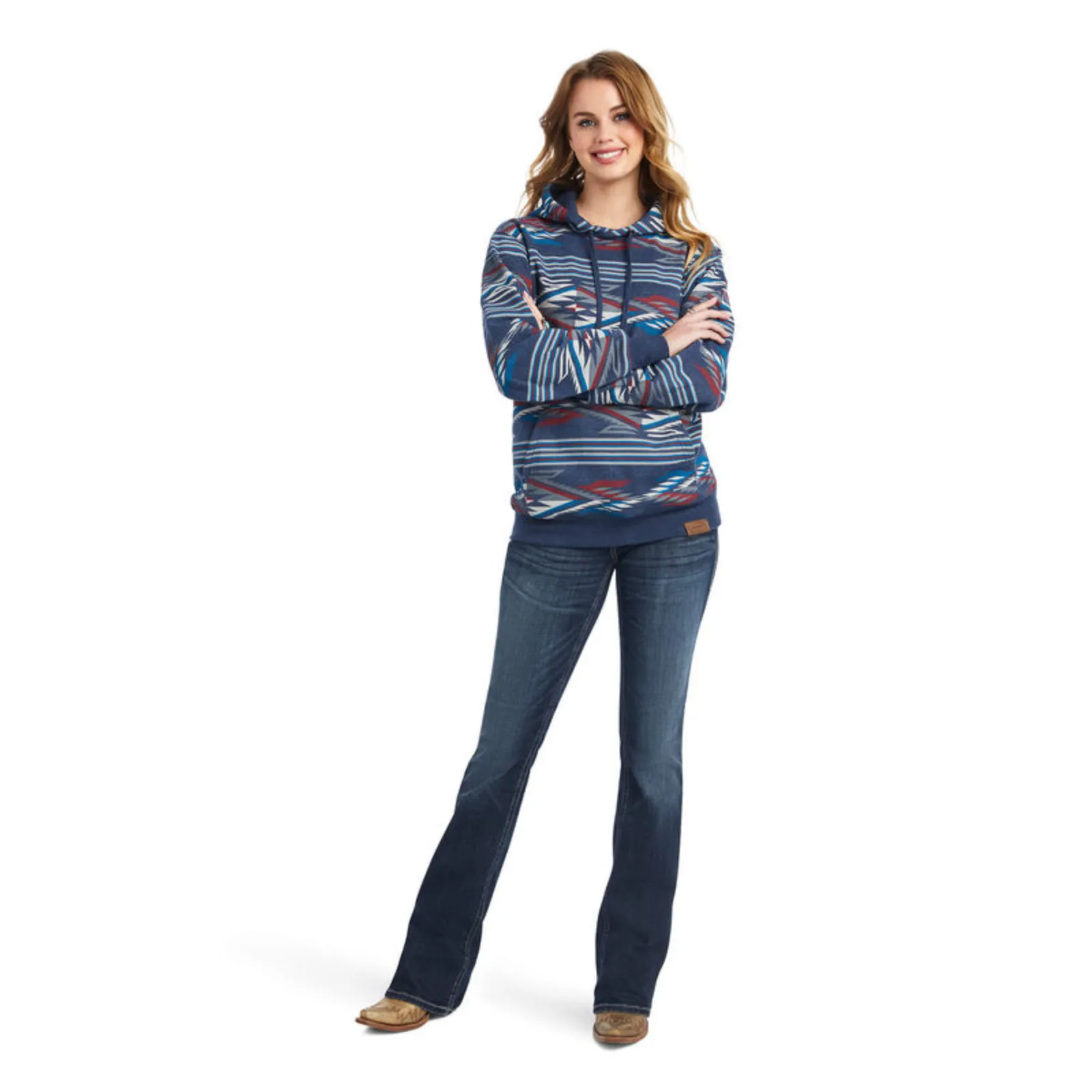 Ariat® Ladies Navy Chimayo Printed Chimayo Pullover 10042137