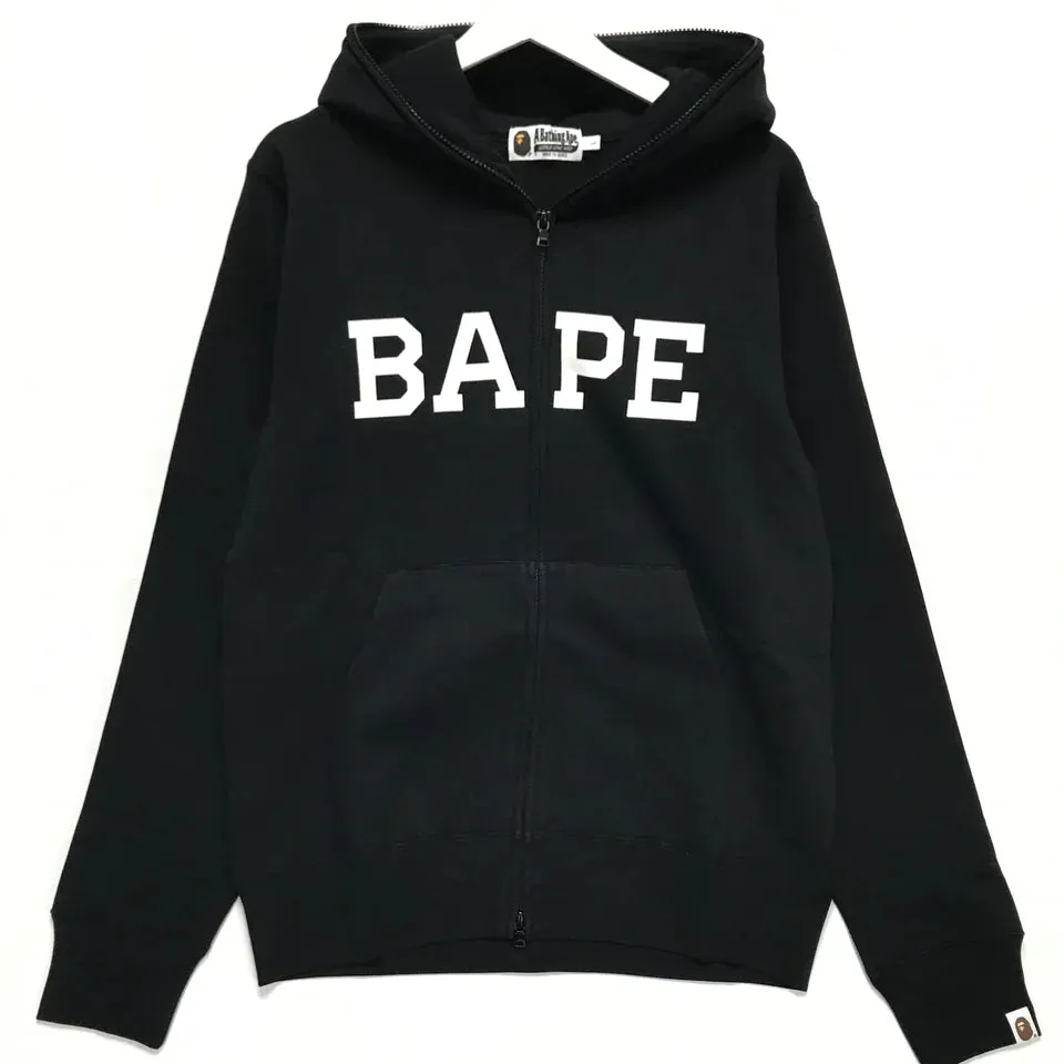 Bape Full Zip Hoodie Black