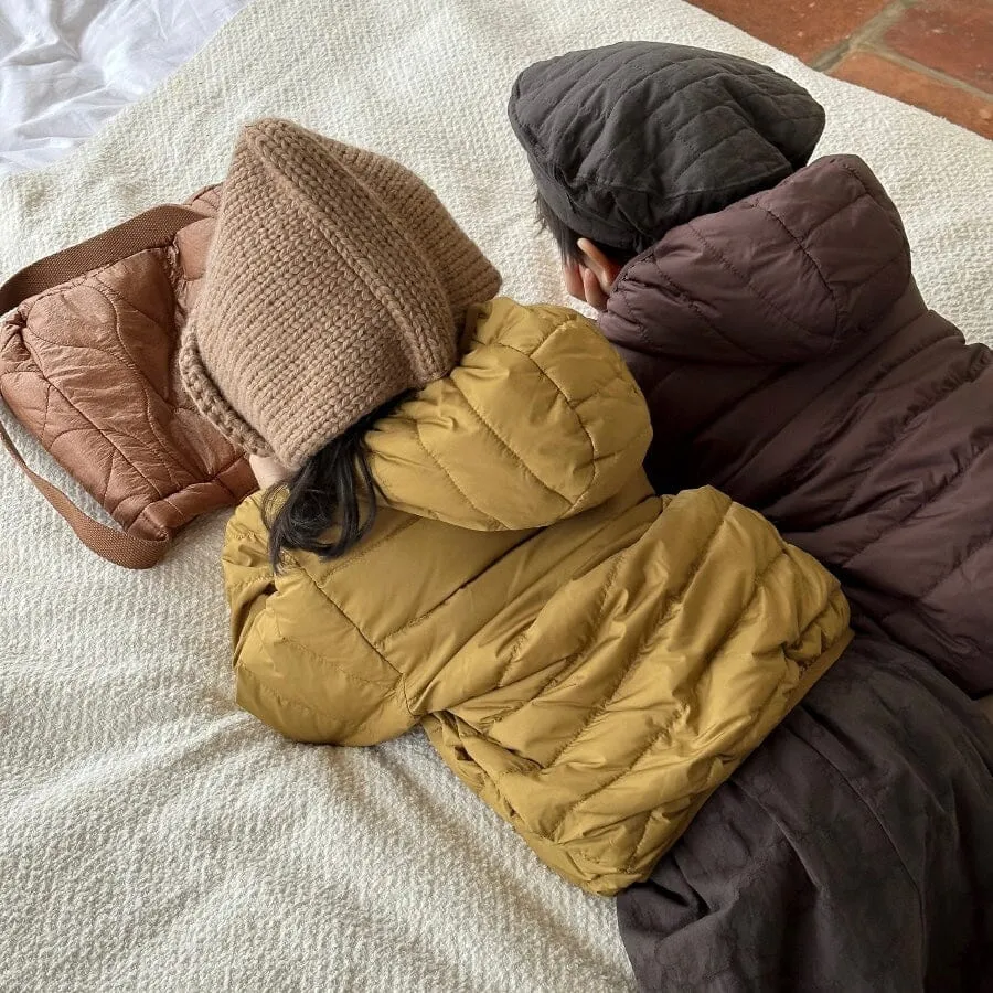 Basic Solid Color Ultra Light Down Jackets