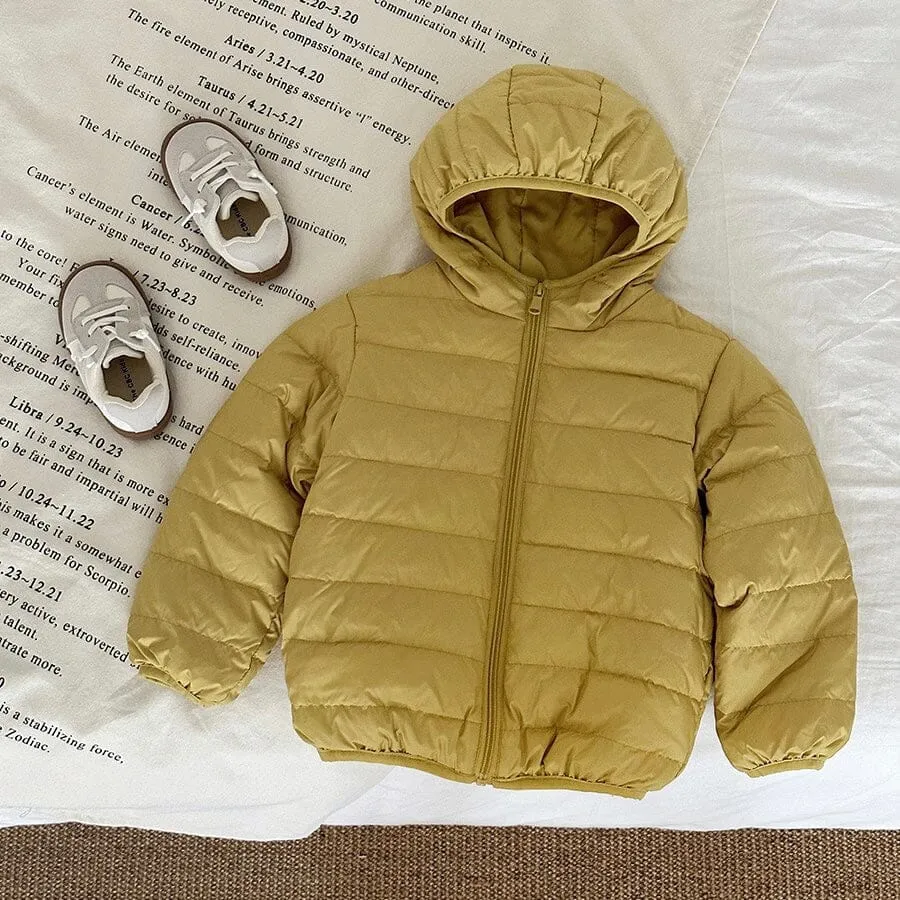 Basic Solid Color Ultra Light Down Jackets