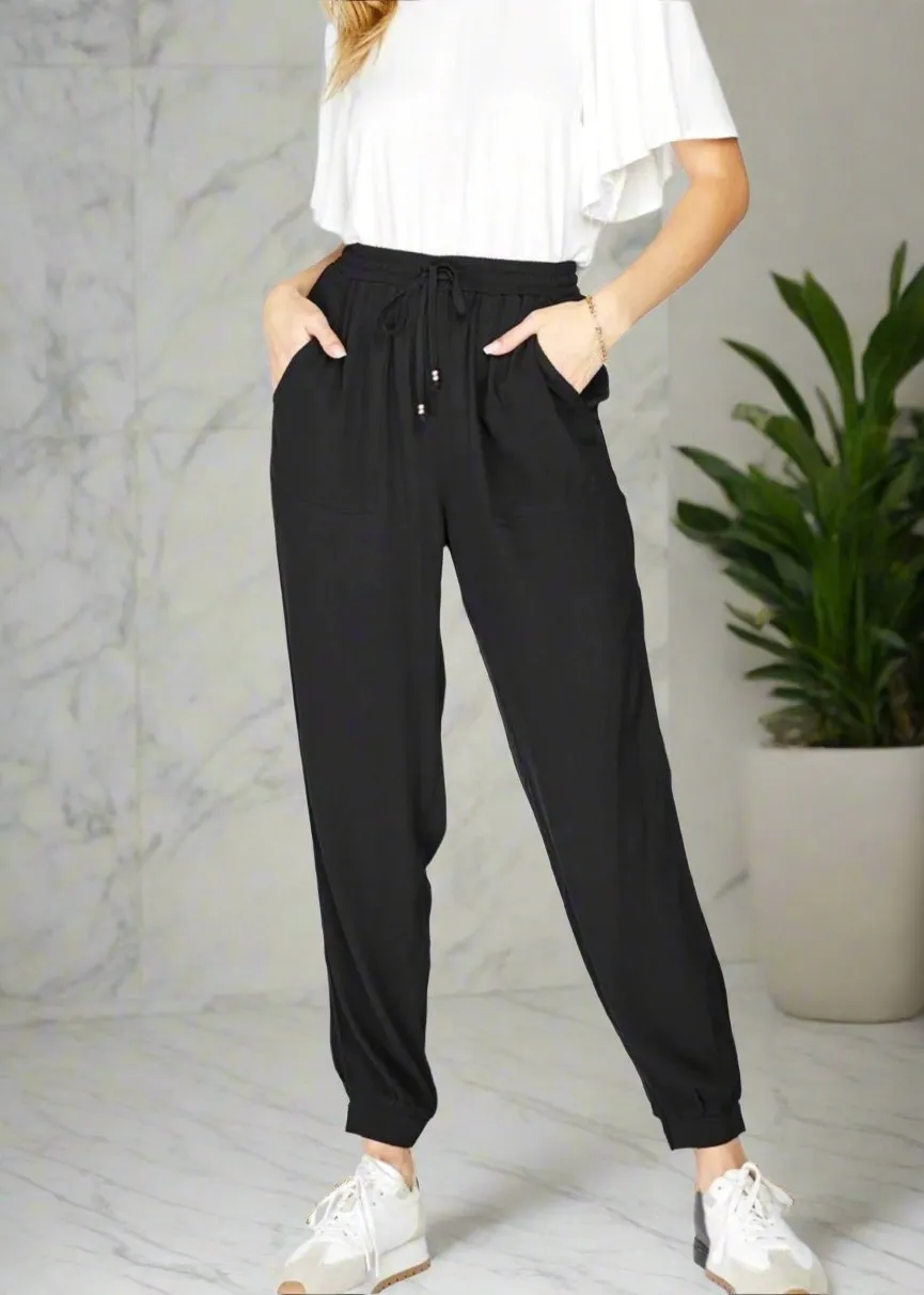BLACK LIGHTWEIGHT JOGGER PANT