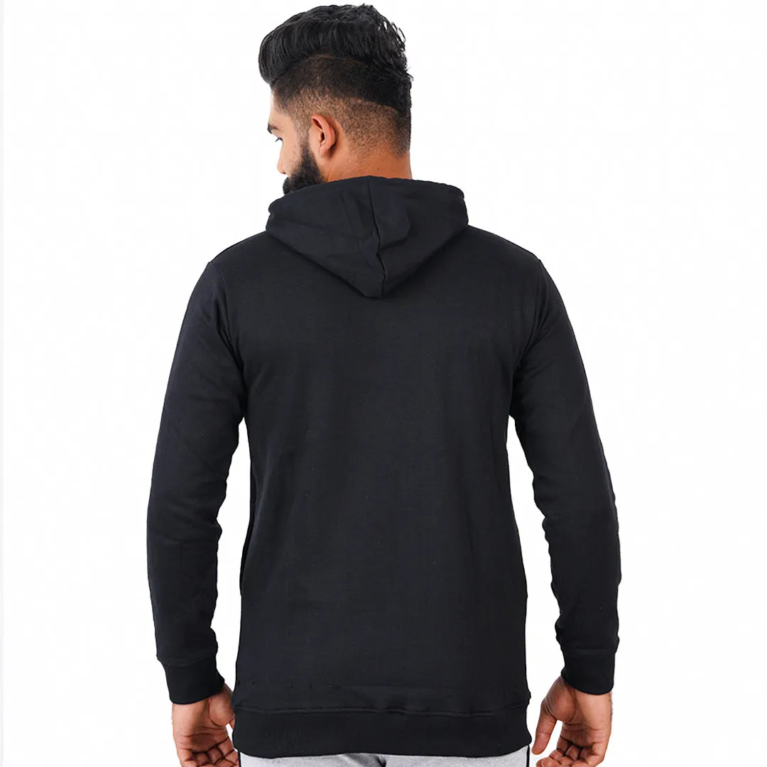 Black Unisex Plain Hoodie