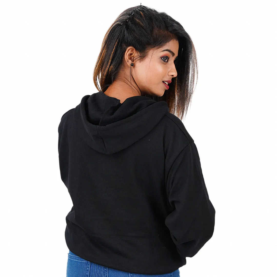 Black Unisex Plain Hoodie