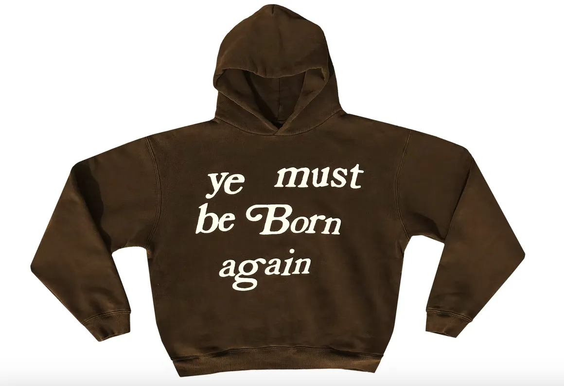 Cactus Plant Flea Market Born Again Hooded Sweatshirt Brown