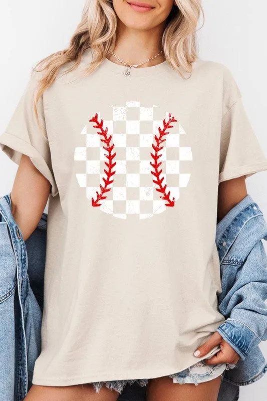 Checkered Baseball Graphic Plus Heavy Cotton Tee
