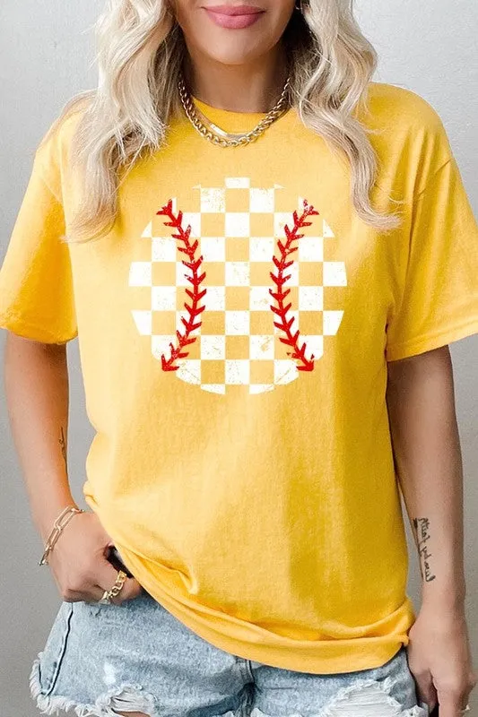 Checkered Baseball Graphic Plus Heavy Cotton Tee