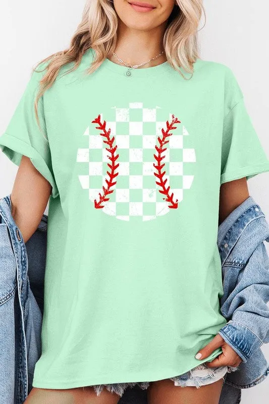 Checkered Baseball Graphic Plus Heavy Cotton Tee