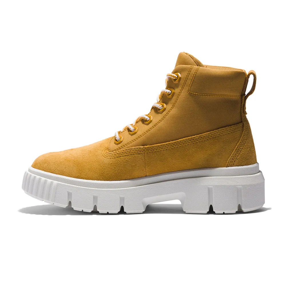 Greyfield Logo Round Toe Platform Lace Up Boots