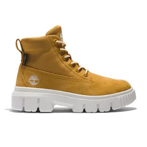Greyfield Logo Round Toe Platform Lace Up Boots