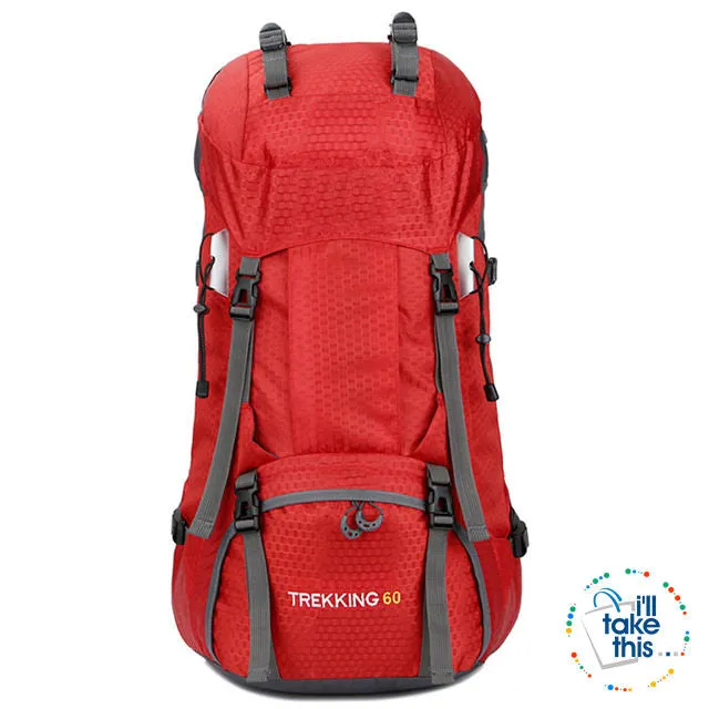 Hiking Camping Outdoor Backpacks 50 or 60L - Nylon Sport Bag for Camping, Travelling