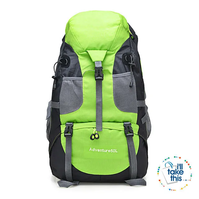 Hiking Camping Outdoor Backpacks 50 or 60L - Nylon Sport Bag for Camping, Travelling