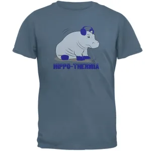 Hippo Hippothermia Cold Winter Funny Mens T Shirt