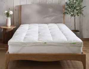 Hungarian goose feather & down mattress topper