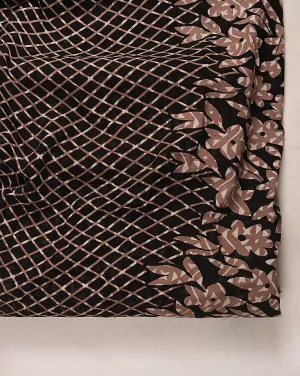 Kashish Hand Block Rayon Fabric ( Width 40 Inch )