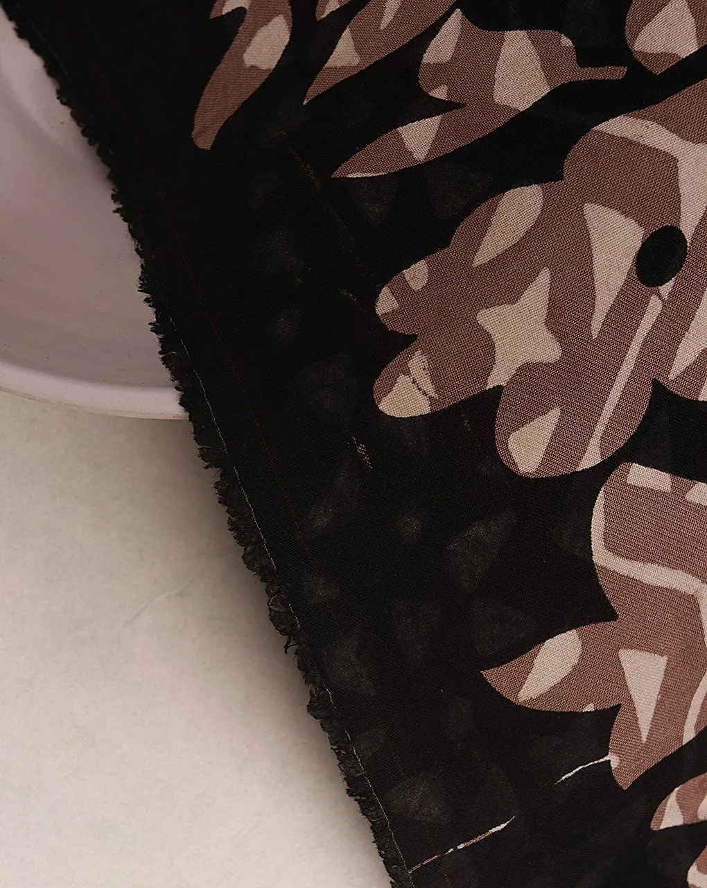 Kashish Hand Block Rayon Fabric ( Width 40 Inch )