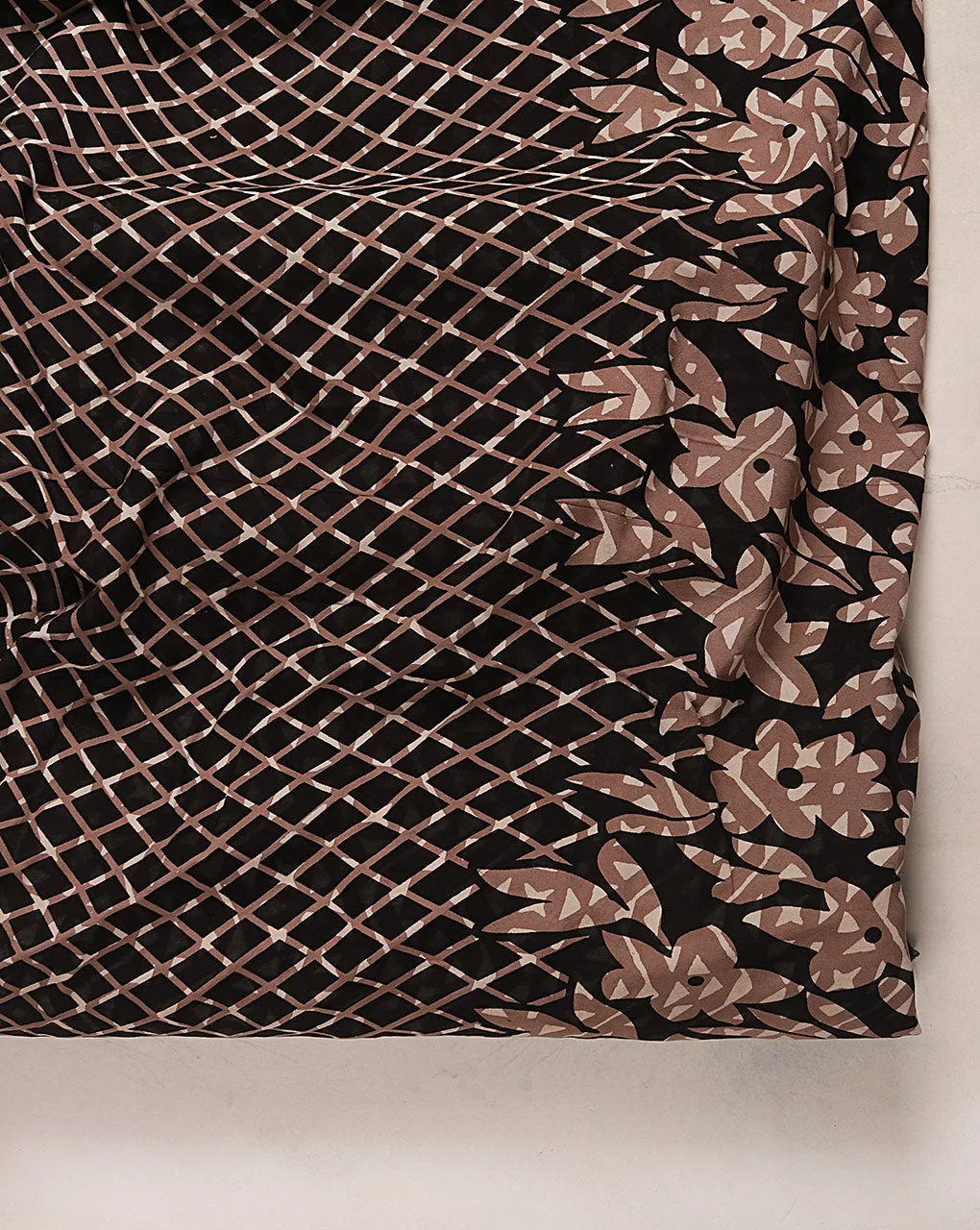 Kashish Hand Block Rayon Fabric ( Width 40 Inch )