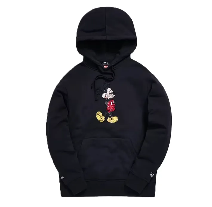 Kith x Disney 90s Classic Mickey Crystal Hoodie Black