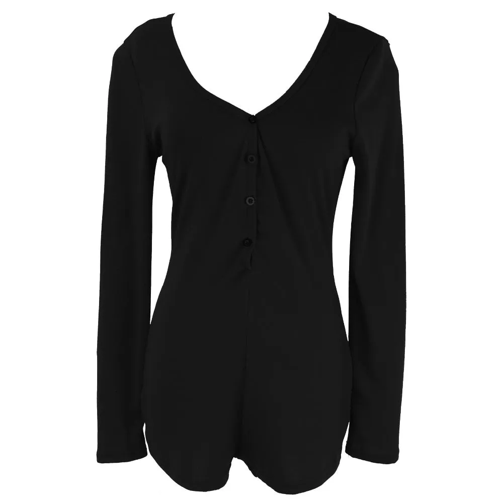 Knitted Sexy Bodysuit Women Rompers Bodycon Jumpsuit Long Sleeve Autumn Spring Ribbed Bodysuits Playsuits