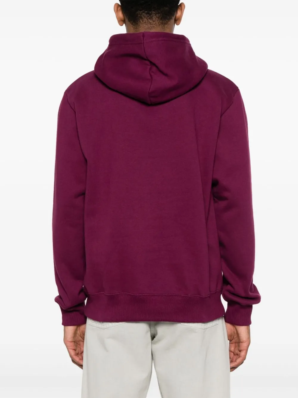 logo-print jersey hoodie