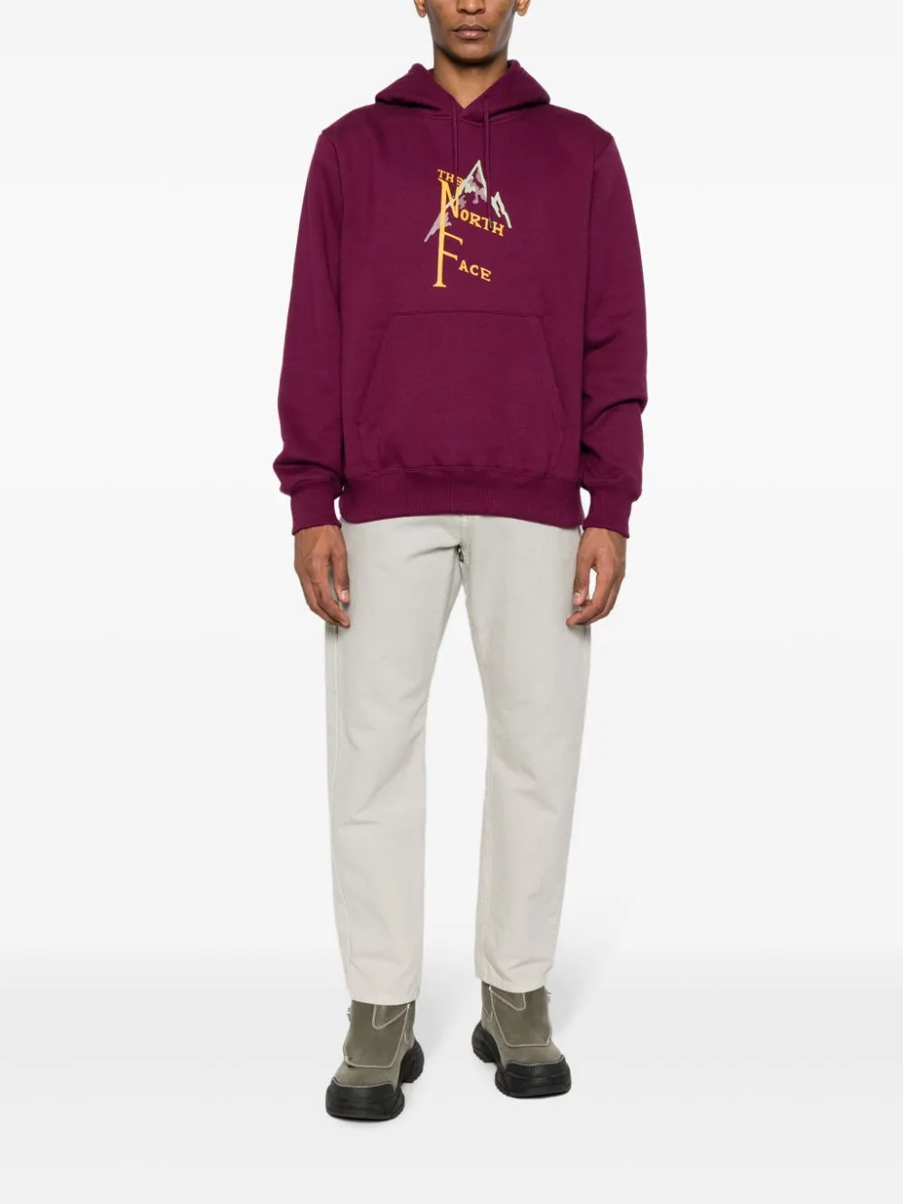 logo-print jersey hoodie