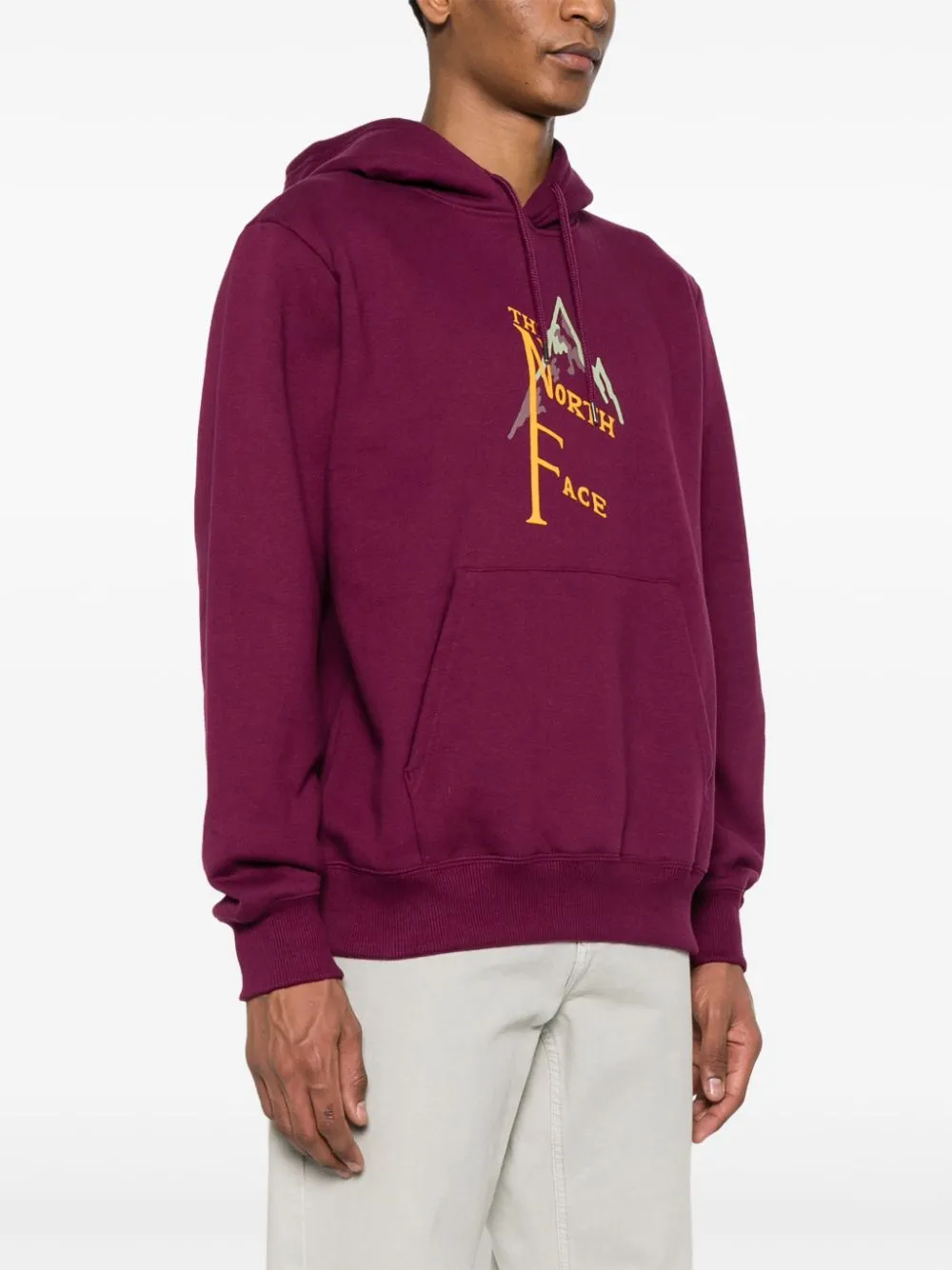 logo-print jersey hoodie