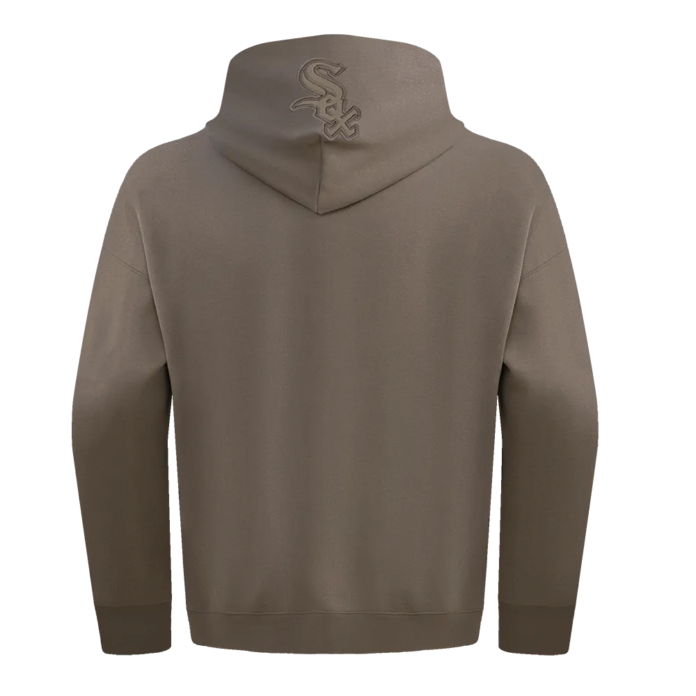 MLB CHICAGO WHITE SOX NEUTRAL MEN'S DROP SHOULDER PO HOODIE (DARK TAUPE)