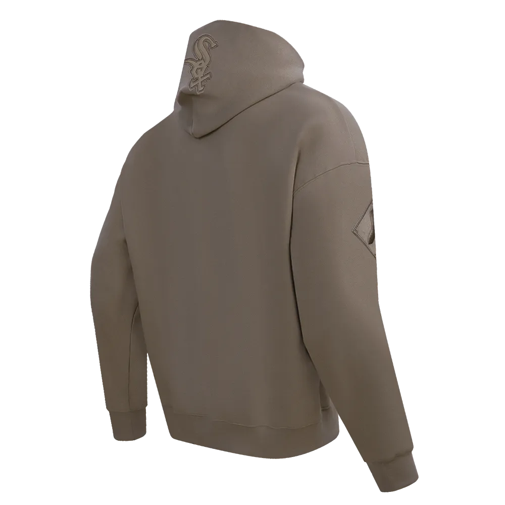 MLB CHICAGO WHITE SOX NEUTRAL MEN'S DROP SHOULDER PO HOODIE (DARK TAUPE)