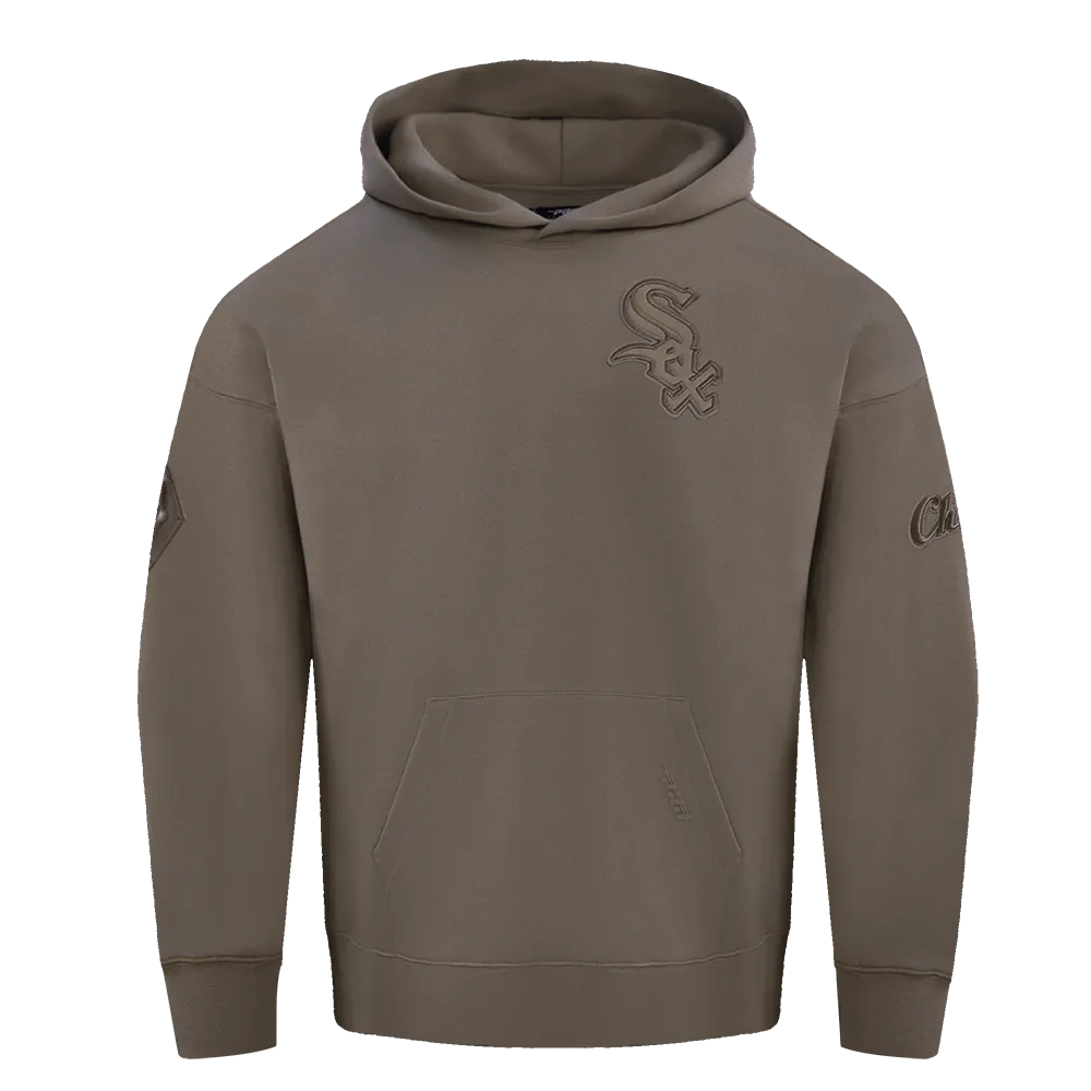 MLB CHICAGO WHITE SOX NEUTRAL MEN'S DROP SHOULDER PO HOODIE (DARK TAUPE)