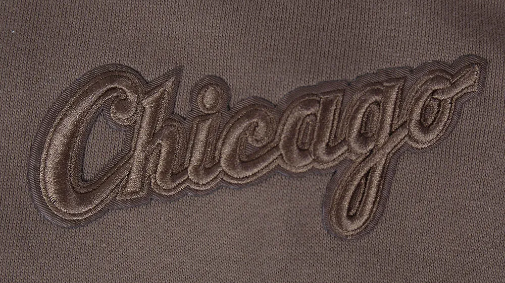 MLB CHICAGO WHITE SOX NEUTRAL MEN'S DROP SHOULDER PO HOODIE (DARK TAUPE)