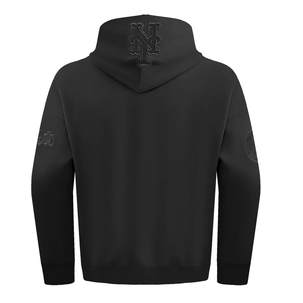 MLB NEW YORK METS NEUTRAL MEN'S DROP SHOULDER PO HOODIE (BLACK)