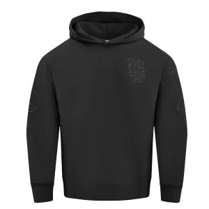 MLB NEW YORK METS NEUTRAL MEN'S DROP SHOULDER PO HOODIE (BLACK)