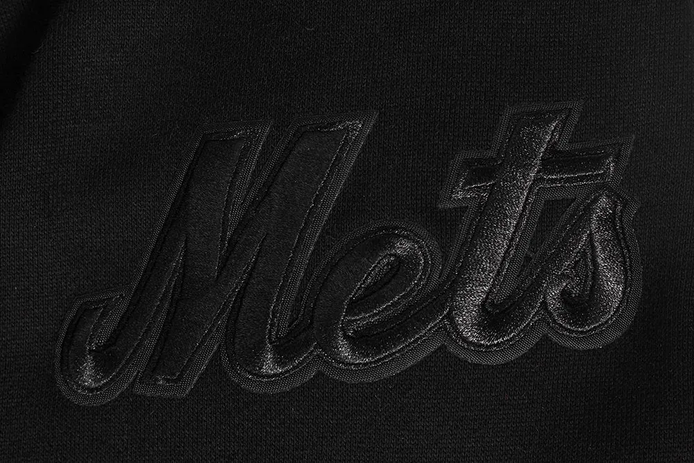 MLB NEW YORK METS NEUTRAL MEN'S DROP SHOULDER PO HOODIE (BLACK)