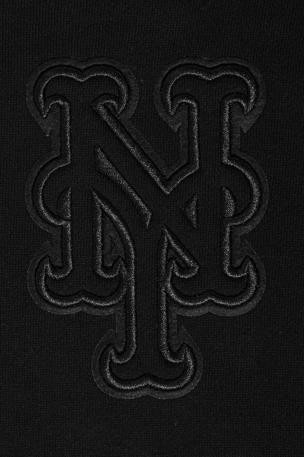 MLB NEW YORK METS NEUTRAL MEN'S DROP SHOULDER PO HOODIE (BLACK)