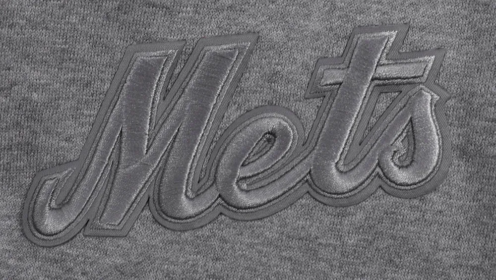 MLB NEW YORK METS NEUTRAL MEN'S DROP SHOULDER PO HOODIE (DARK HEATHER GRAY)