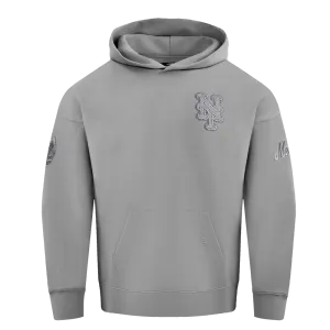 MLB NEW YORK METS NEUTRAL MEN'S DROP SHOULDER PO HOODIE (DARK HEATHER GRAY)