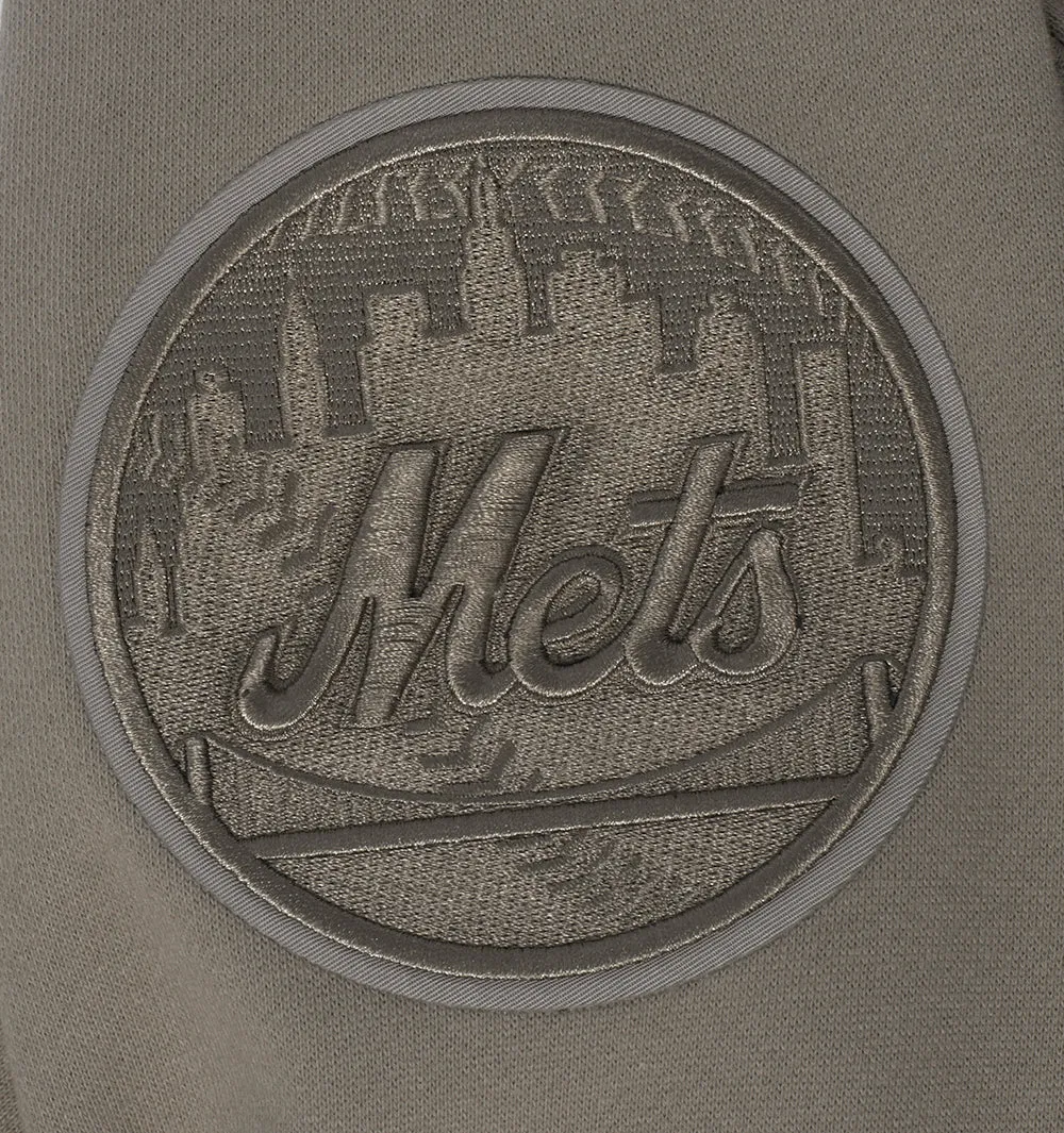 MLB NEW YORK METS NEUTRAL MEN'S DROP SHOULDER PO HOODIE (DARK TAUPE)