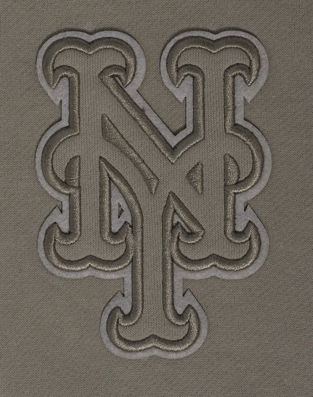 MLB NEW YORK METS NEUTRAL MEN'S DROP SHOULDER PO HOODIE (DARK TAUPE)