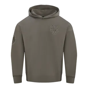 MLB NEW YORK METS NEUTRAL MEN'S DROP SHOULDER PO HOODIE (DARK TAUPE)