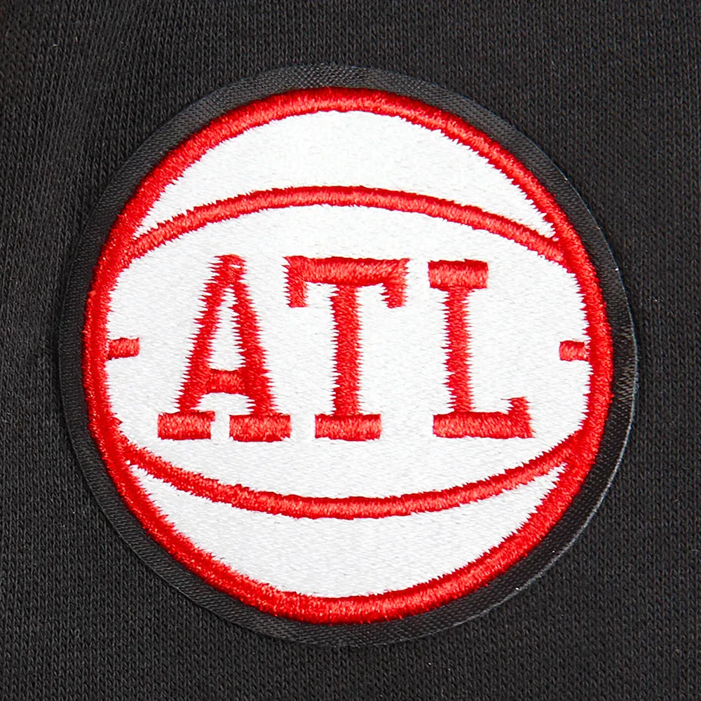 NBA ATLANTA HAWKS RETRO CLASSIC LITTLE BOYS RIB FLC PO HOODIE (BLACK/RED/BLACK)