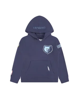 NBA MEMPHIS GRIZZLIES CLASSIC LITTLE BOYS FLC PO HOODIE (MIDNIGHT NAVY)