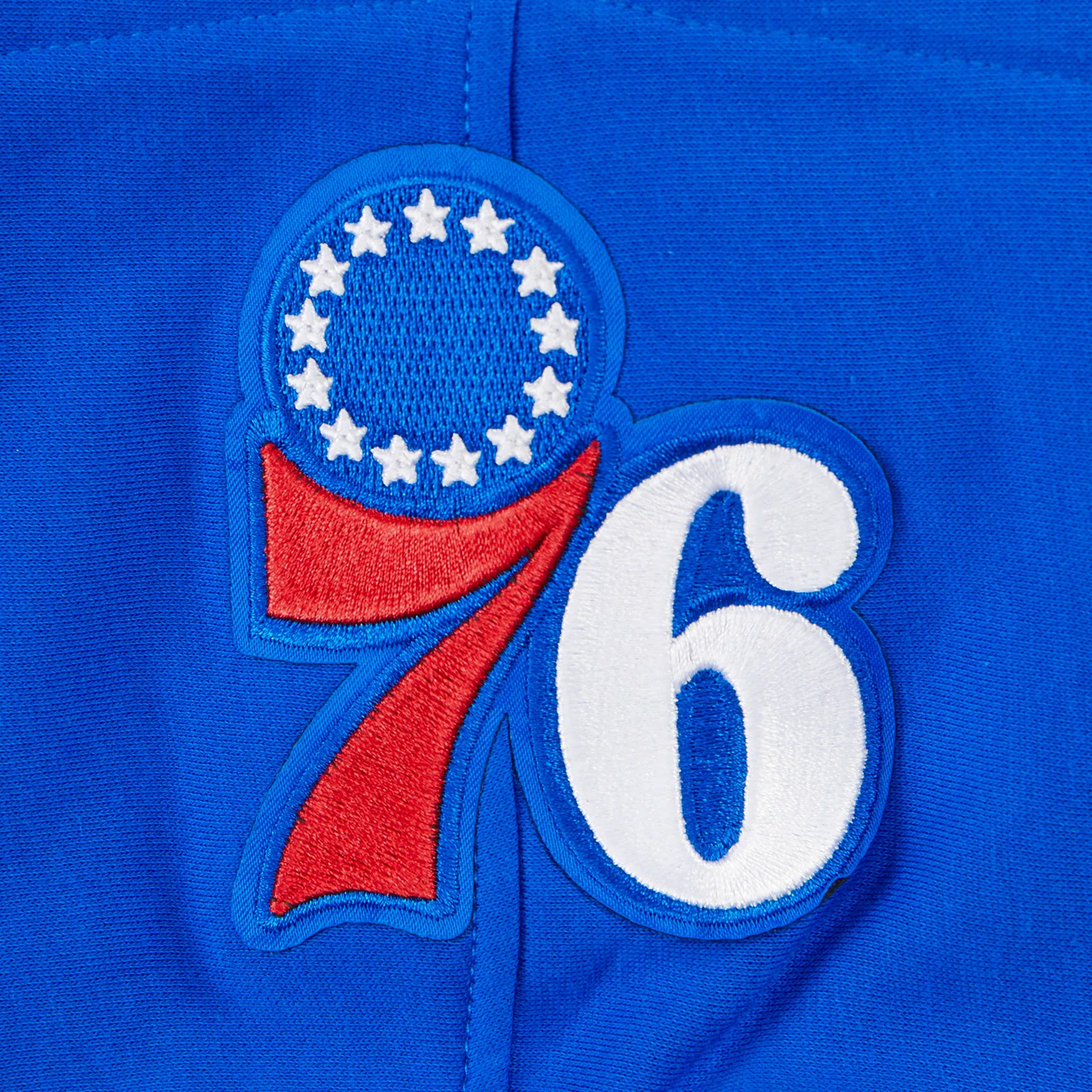 NBA PHILADELPHIA 76ERS RETRO CLASSIC BIG BOYS RIB FLC PO HOODIE (ROYAL BLUE/RED)