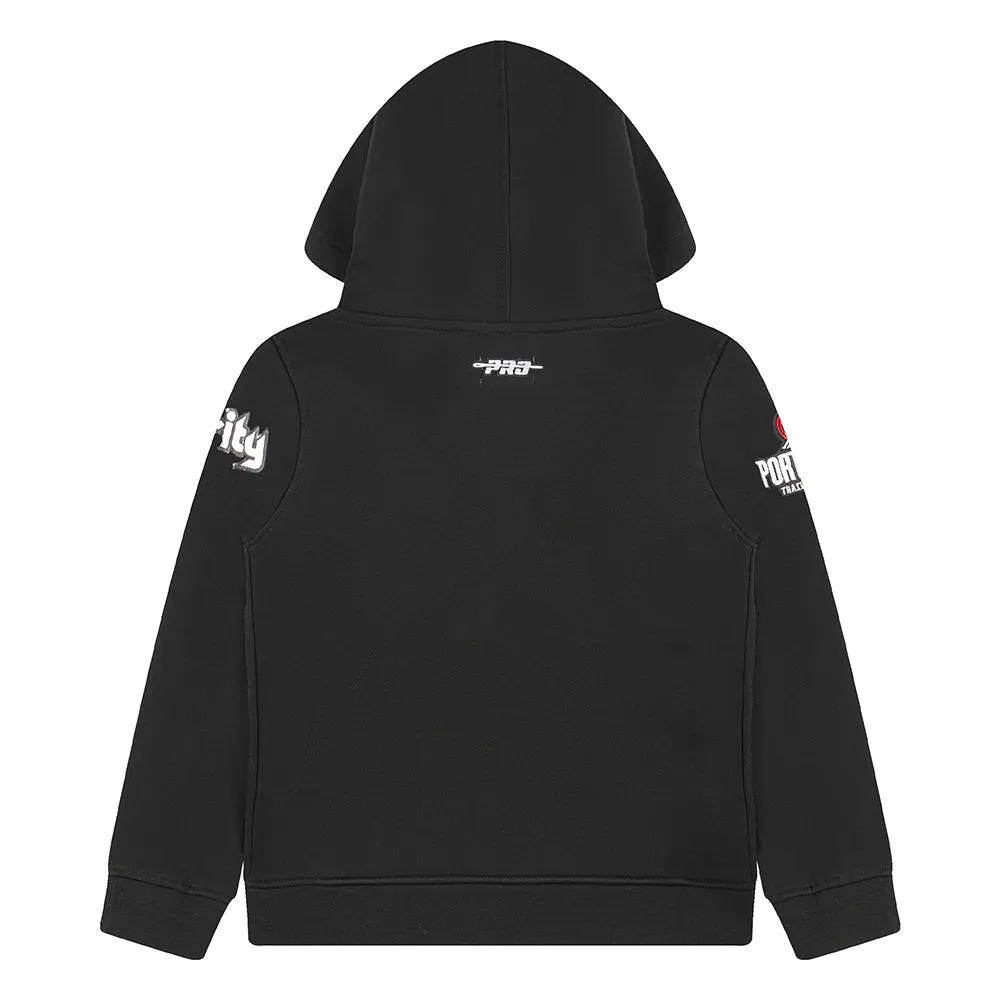 NBA PORTLAND TRAIL BLAZERS CLASSIC TODDLER BOYS FLC PO HOODIE (BLACK)
