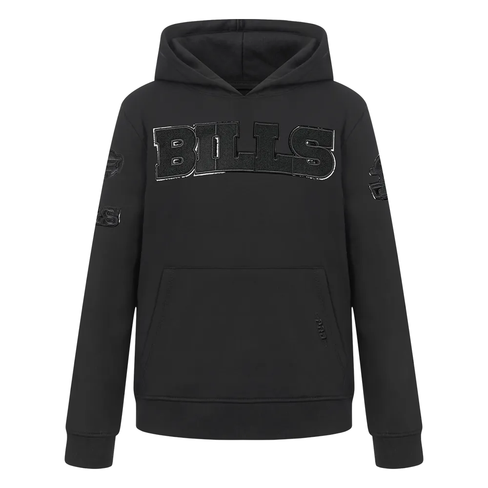 NFL BUFFALO BILLS TRIPLE BLACK BIG BOYS FLC PO HOODIE (BLACK)