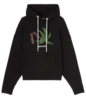Palm Angels Black Broke Palm Hoodie