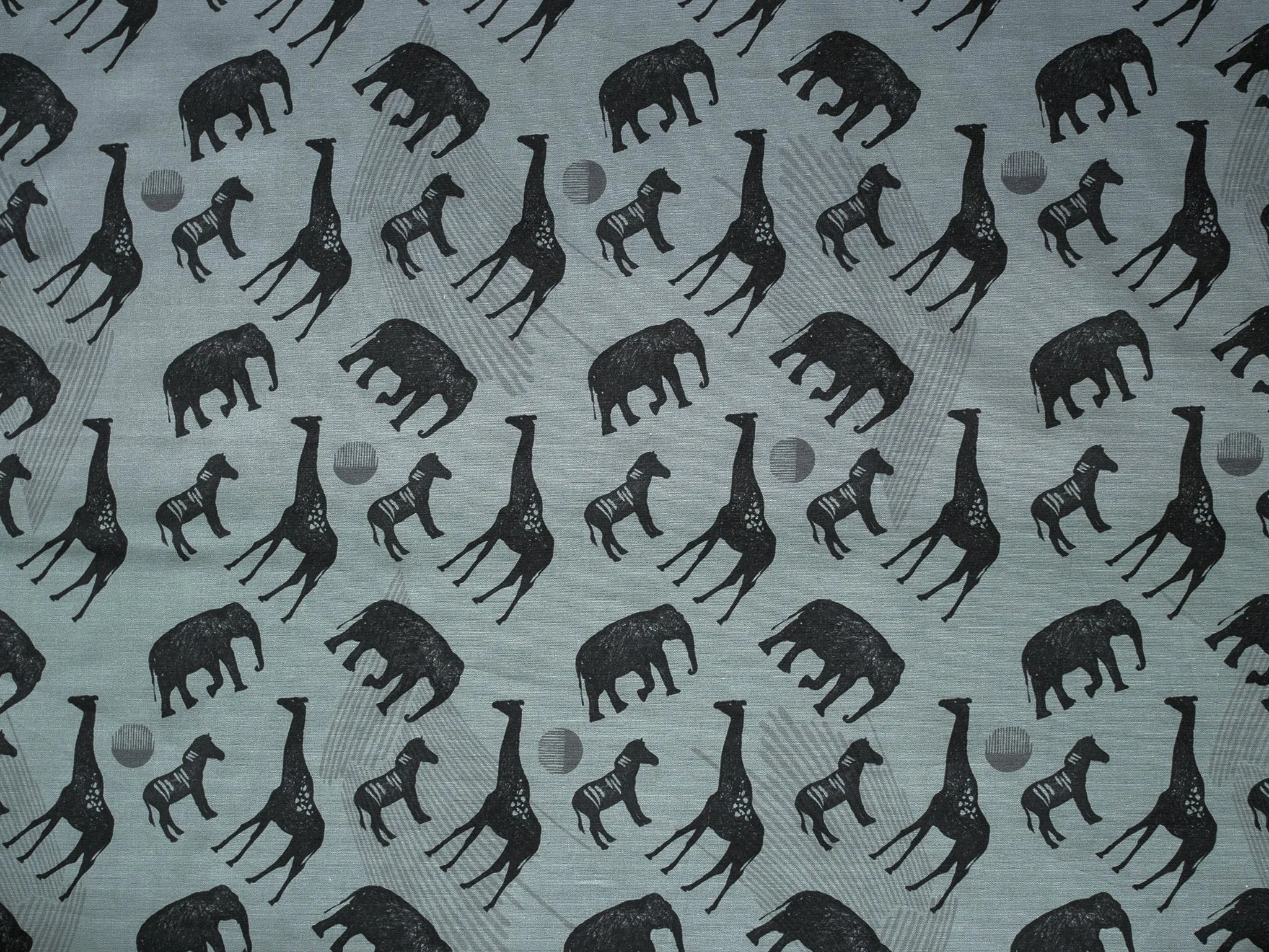 Printed Cotton - Safari Aqua