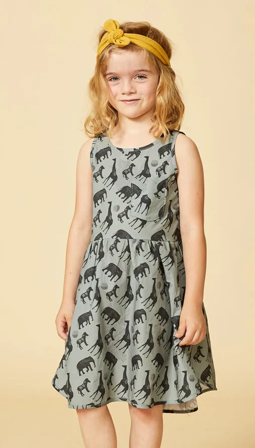 Printed Cotton - Safari Aqua