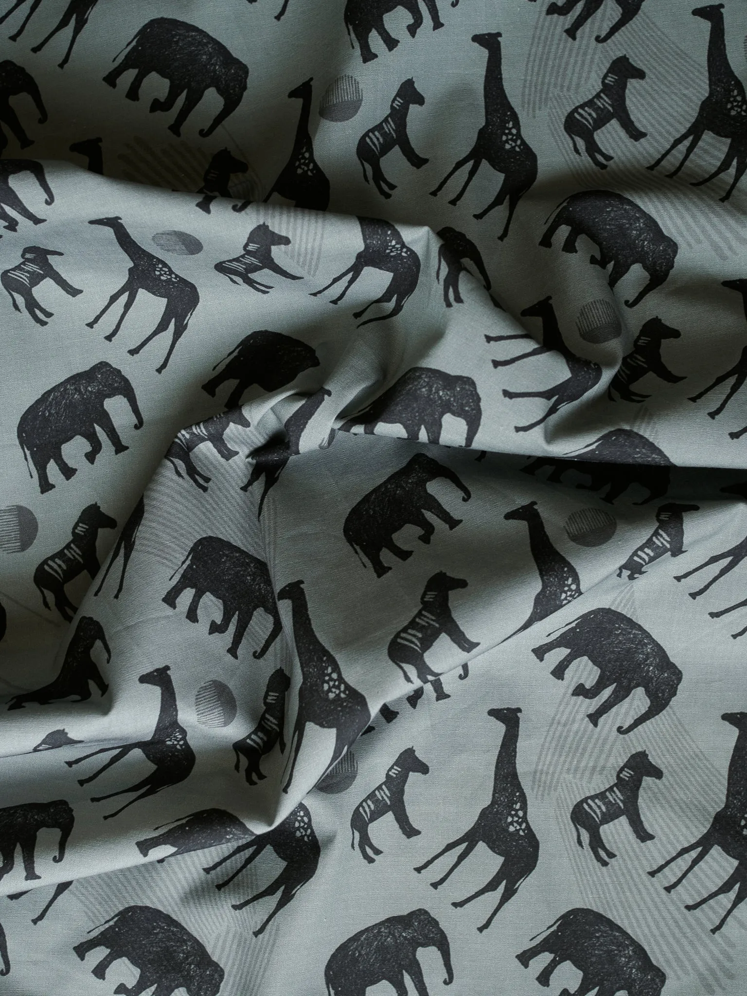 Printed Cotton - Safari Aqua