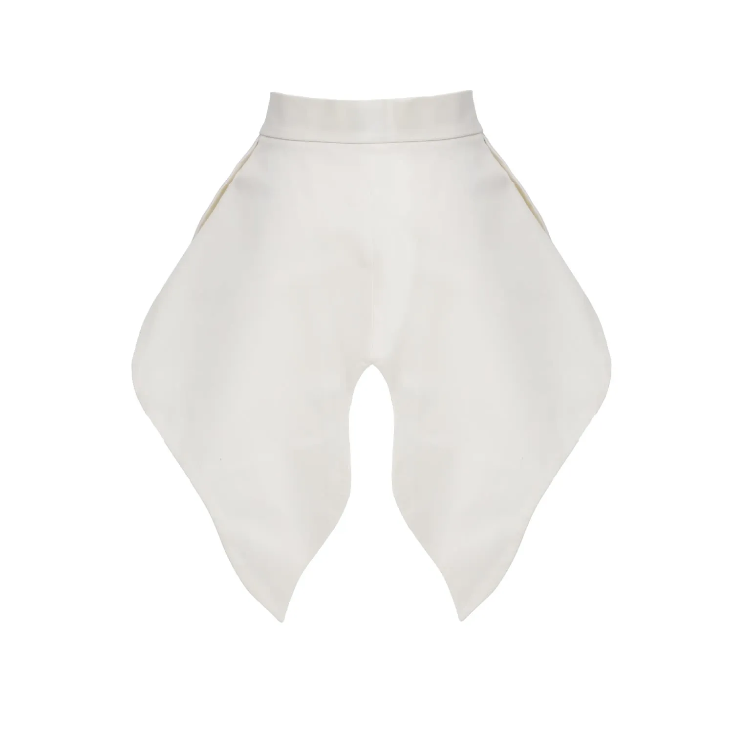 Sculpted Peplum Belt White