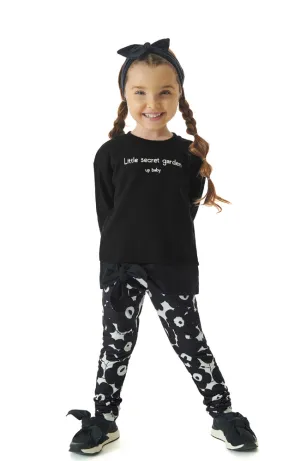Secret Garden Top & Leggings in Black