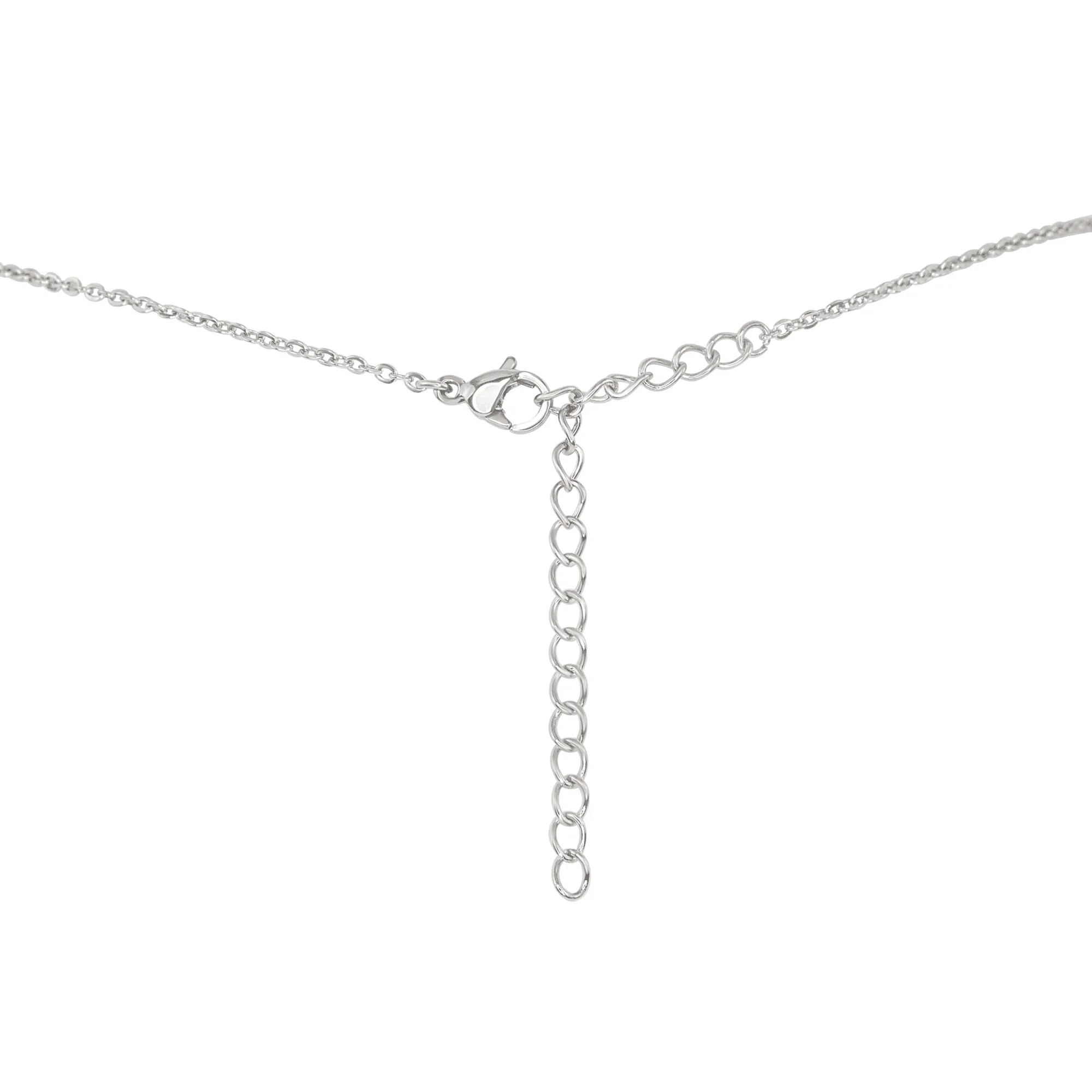 Small Smooth Rainbow Moonstone Crystal Slab Necklace